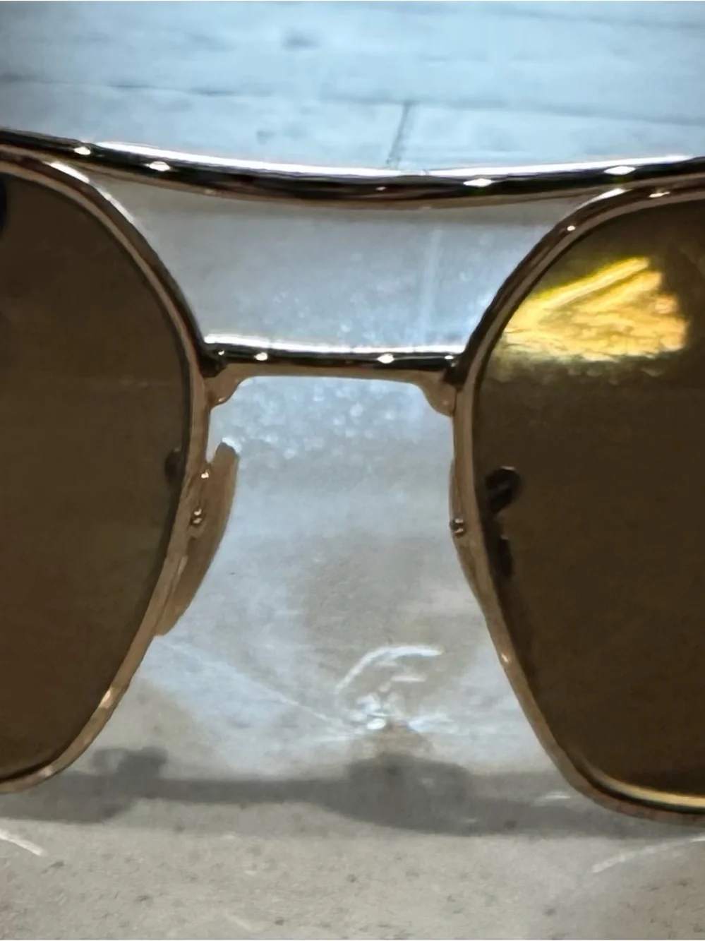 Ray-Ban Polarized Brown Lens Sunglasses with Gold Frame